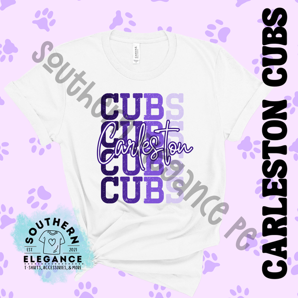 Carleston Cubs Stacked Purples