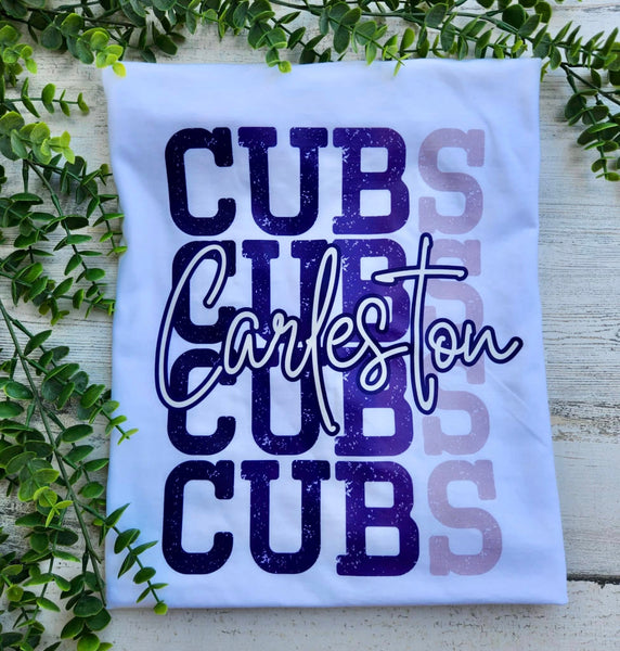 Carleston Cubs Stacked Purples