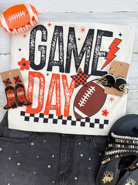 Orange Football Game Day Tee