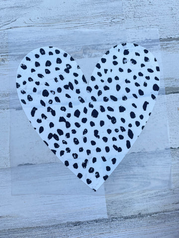 Dalmatian Heart DTF print