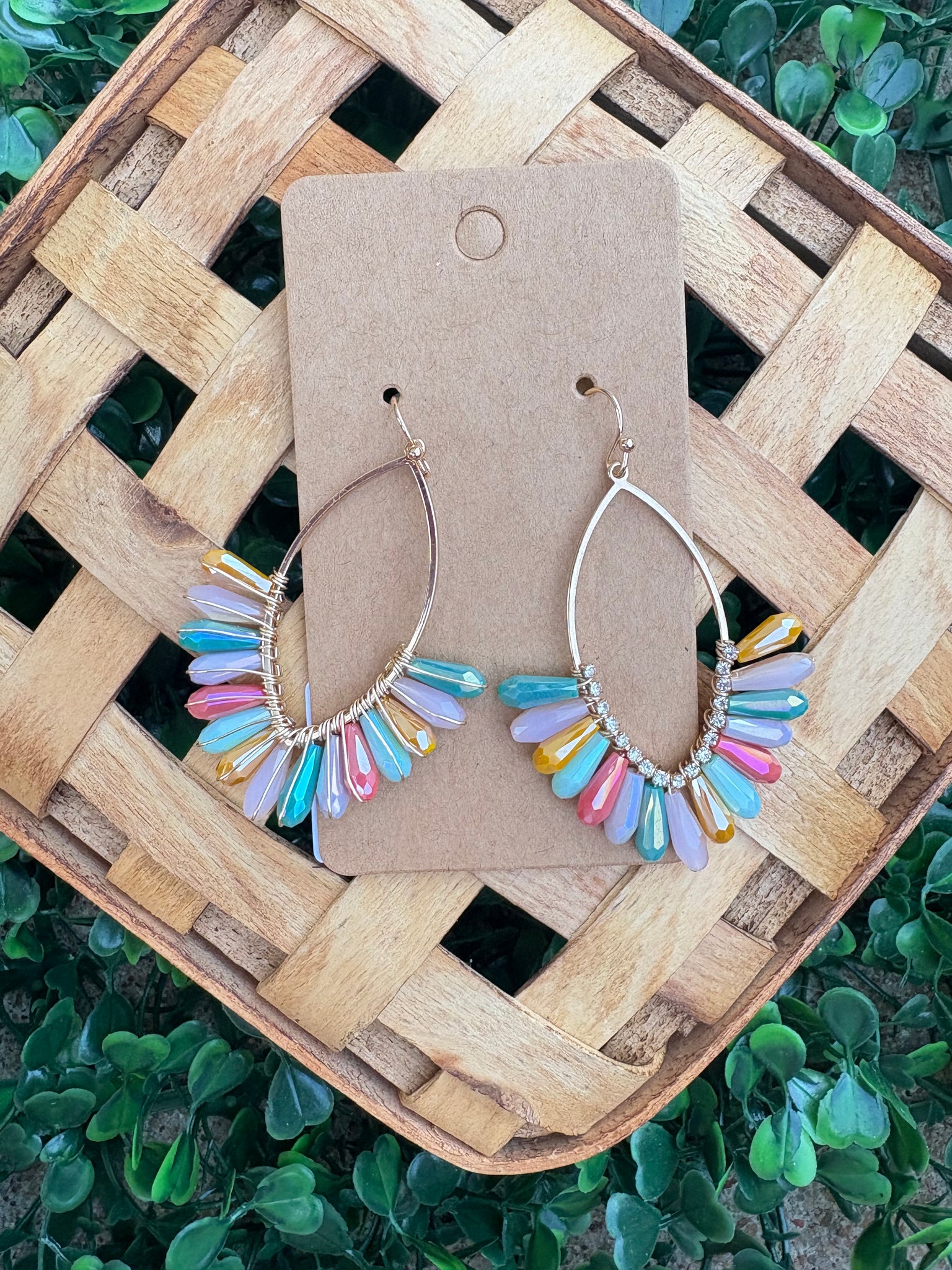 Colorful Gold Earrings