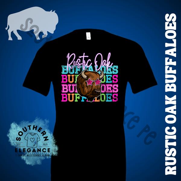 Rustic Oak Buffalo Colorful Stack