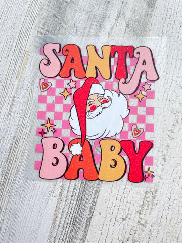 Pocket/Infant sized DTF print: Santa Baby