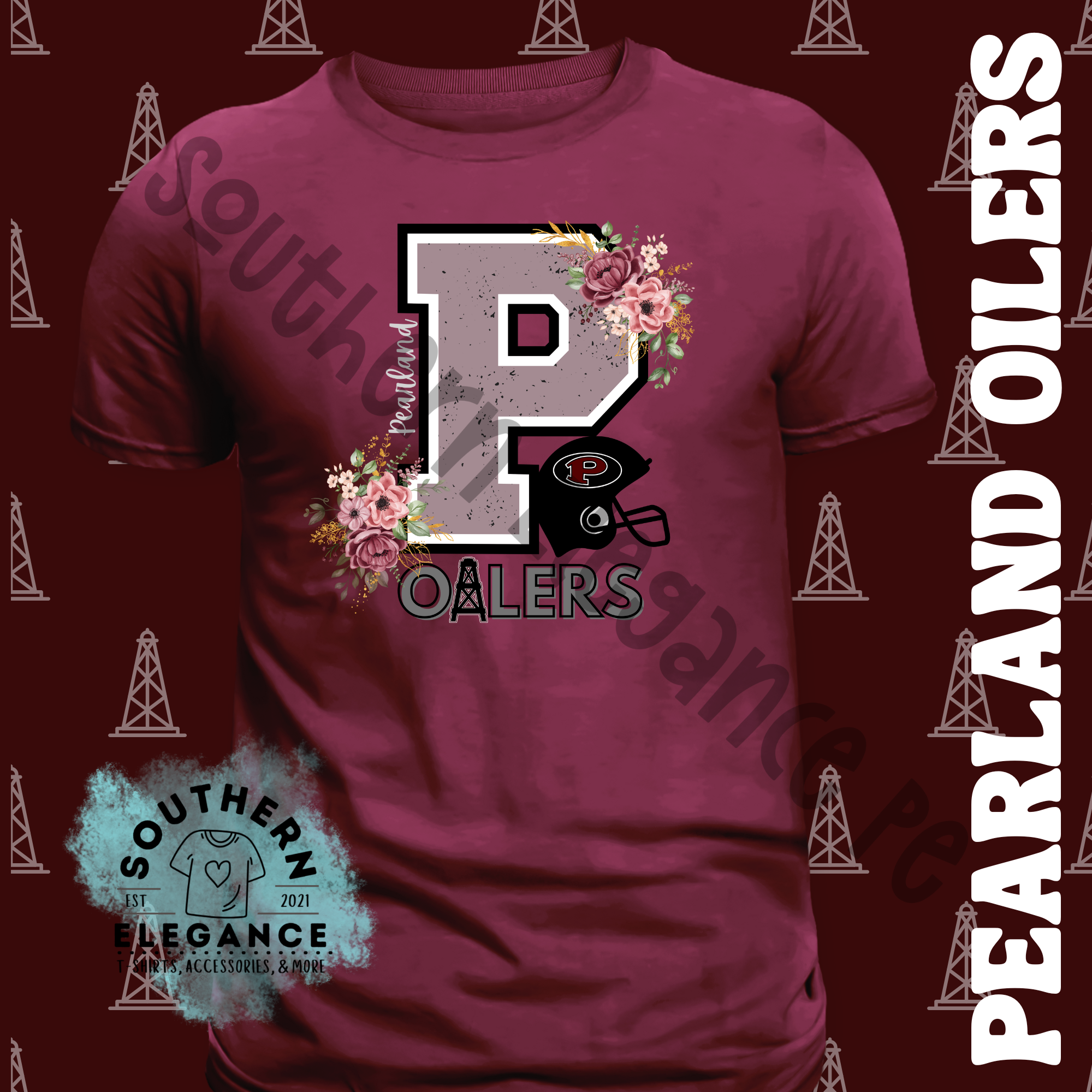 Pearland Oilers Floral Football