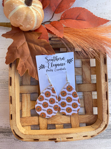 Pumpkin Teardrop Earrings