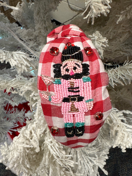 Red Plaid Nutcracker Headband