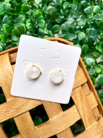 White Mini Studs