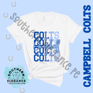 Campbell Colts Stacked Blues