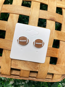 Acrylic Football Glitter Studs