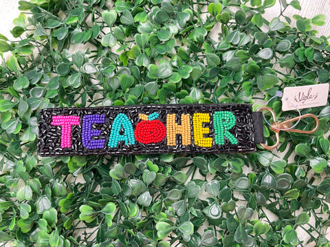 Black Teacher Beaded Strap
