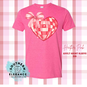 Disco Heart w/ Bow Valentine Top