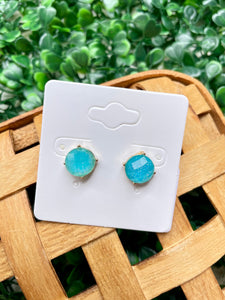 Bright Blue Mini Studs