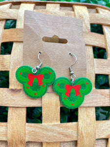 Minnie Wreath Dangle Earrings