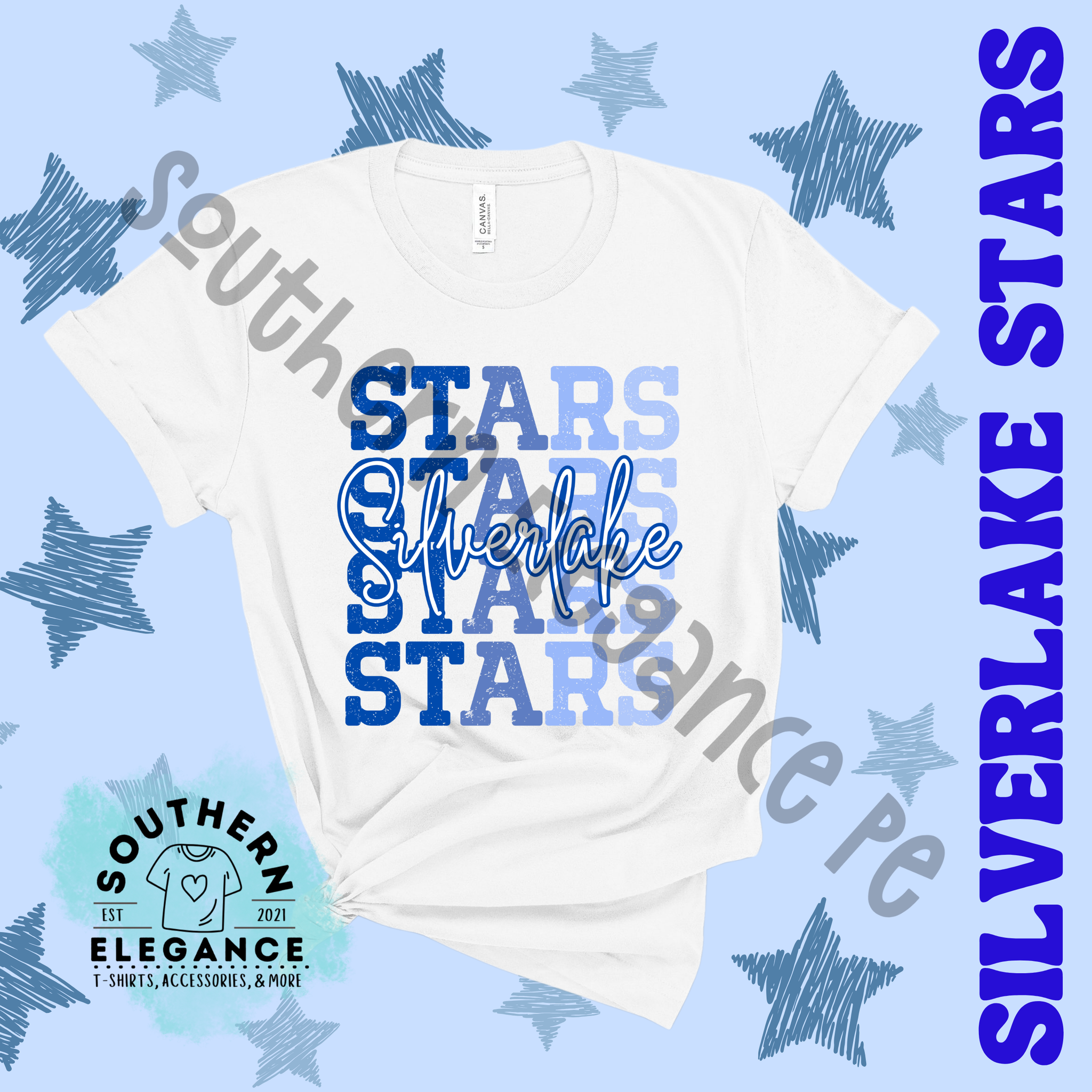 Silverlake Stars Stacked Blues