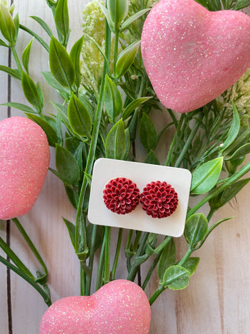 Maroon Studs