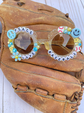 Peace, Love, & Baseball sunnies