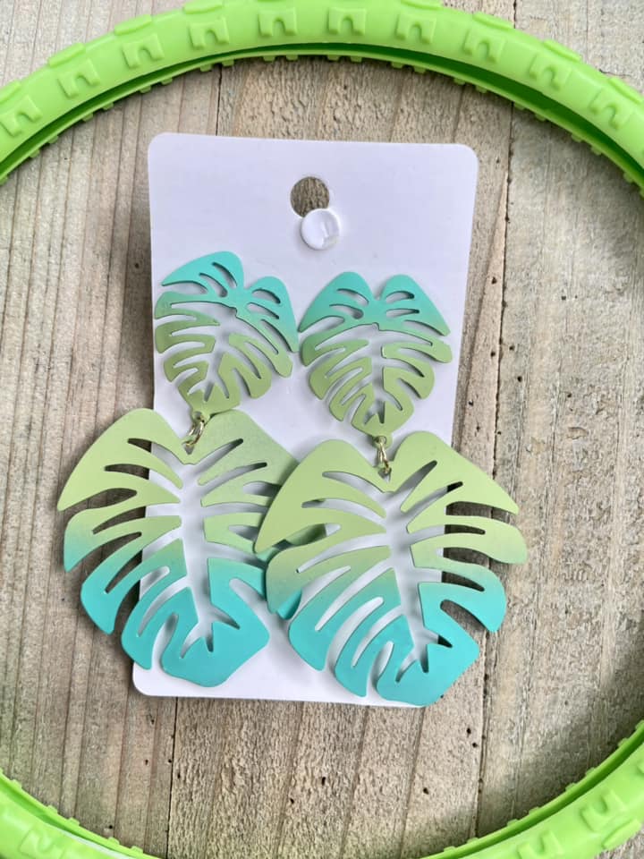 Palm Leaves Double Earrings