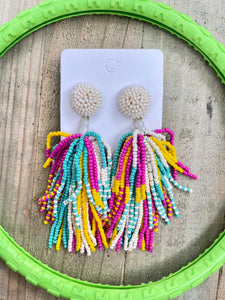 Pastel beaded earrings