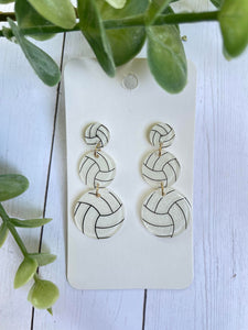 Triple Stack Volleyball earrings
