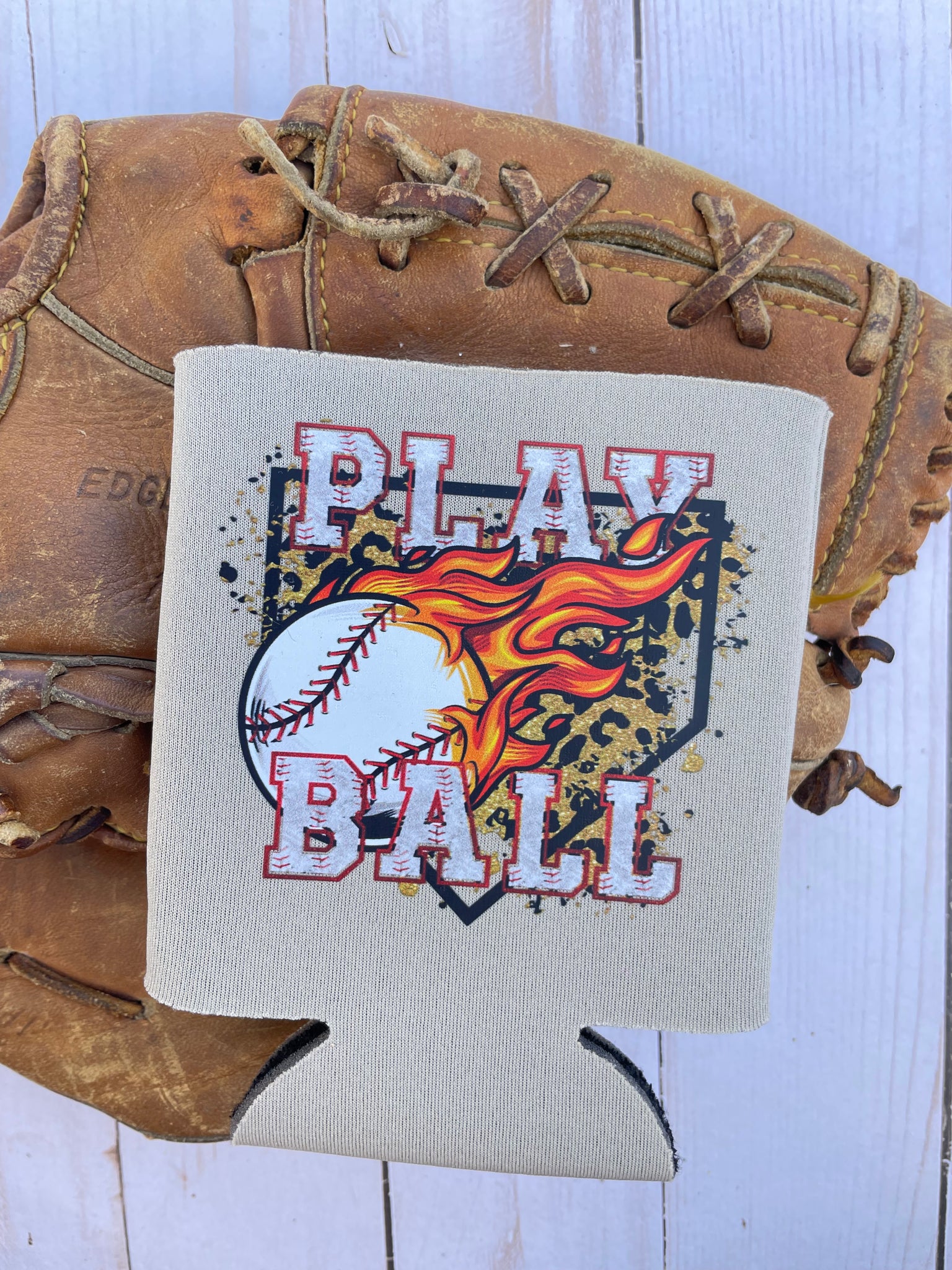 Play Ball tan can holder