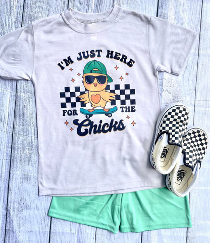 4T: I'm just here for the chicks Easter tee