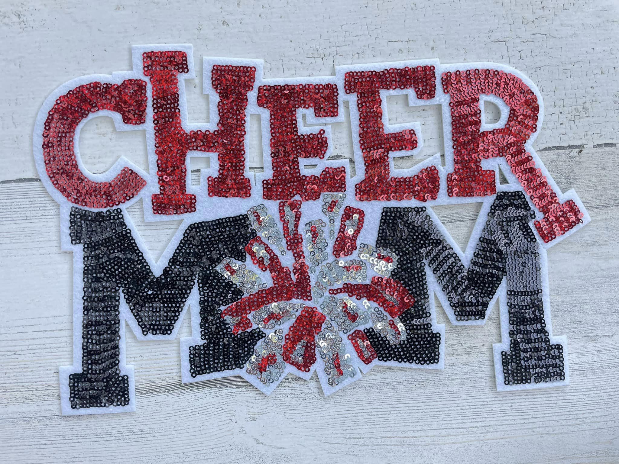 Red Cheer Mom Patch