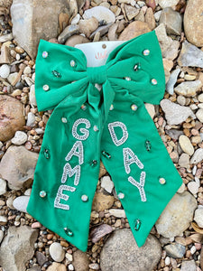 Green Game Day Bow