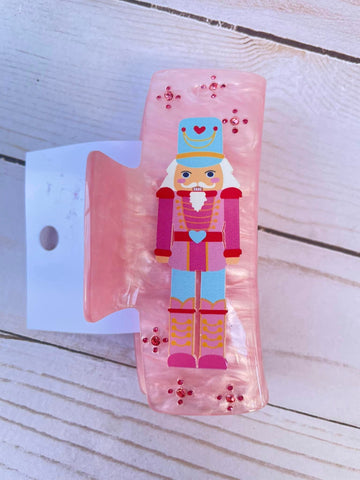 Pink Nutcracker Hair Clip