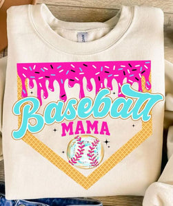 Baseball Mama Ice Cream Drip