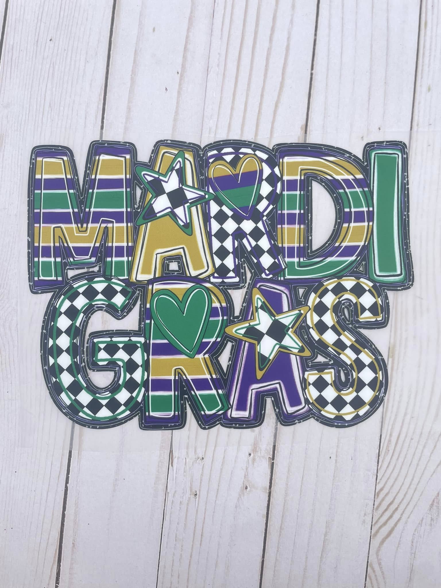 Mardi Gras Youth DTF print
