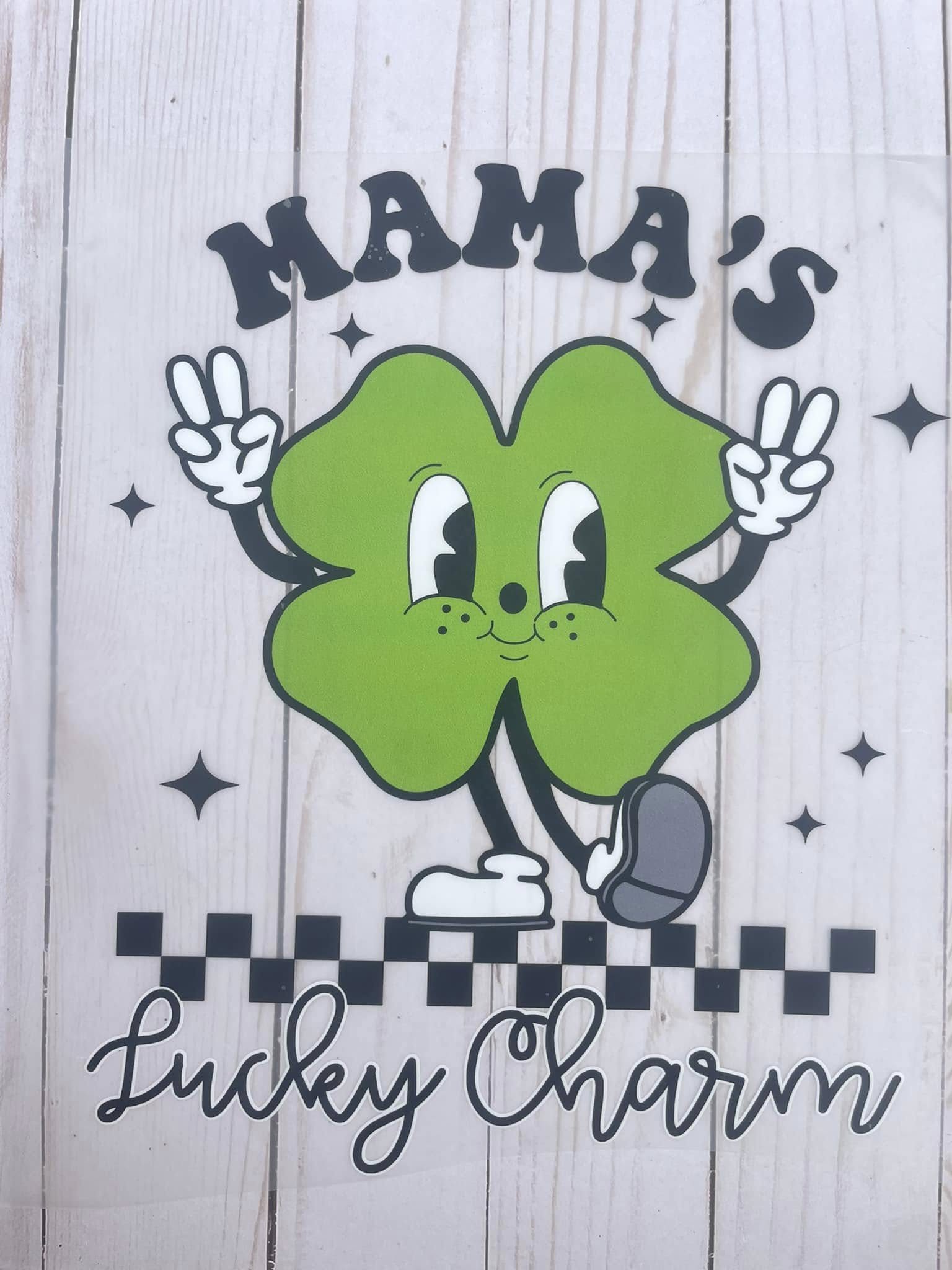 Mama Shamrock Youth DTF print