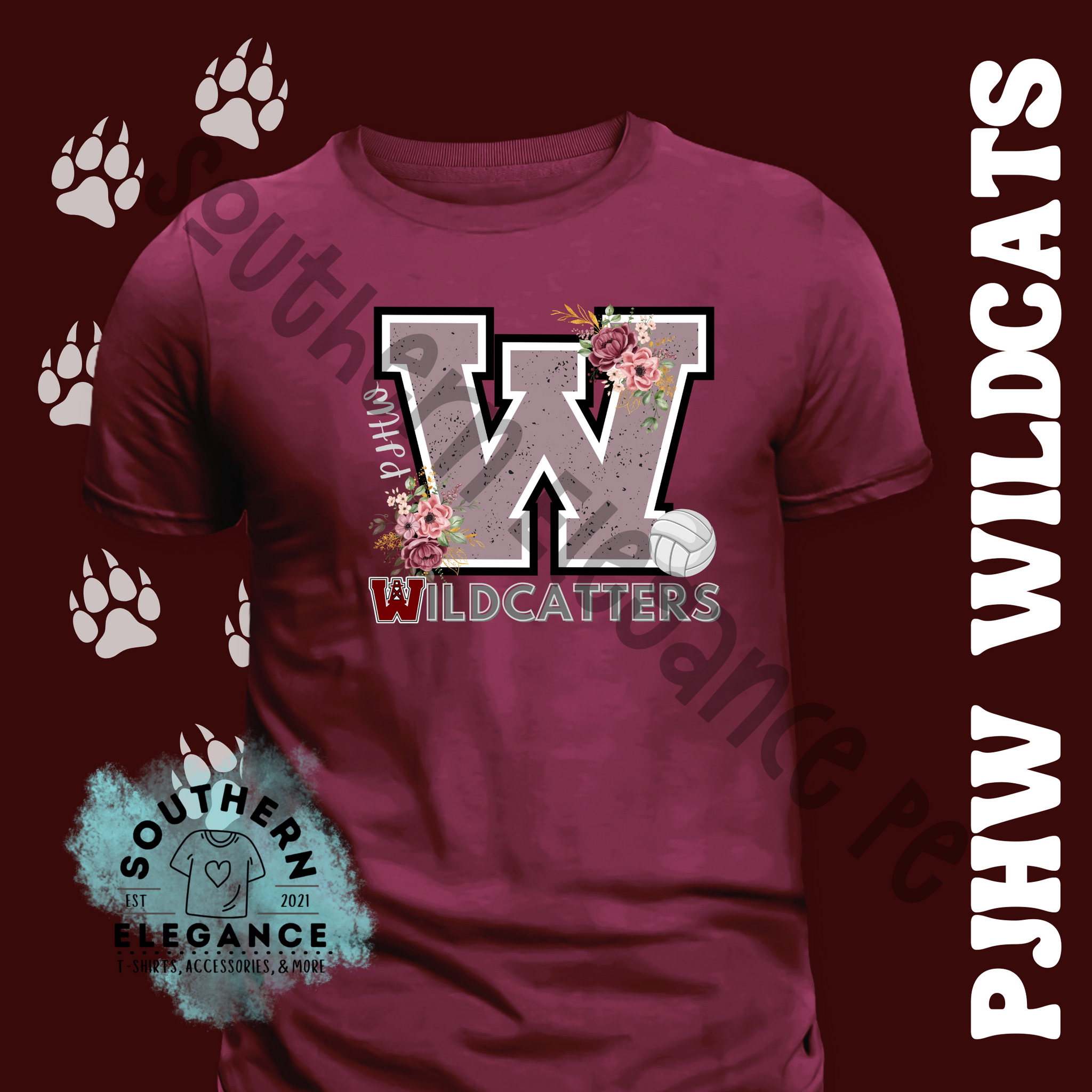 West Wildcatters Floral Volleyball