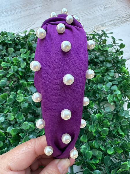Purple Beaded Headband