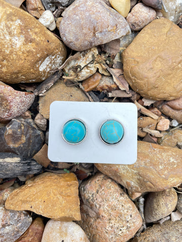 Circle Turquoise Rodeo Studs