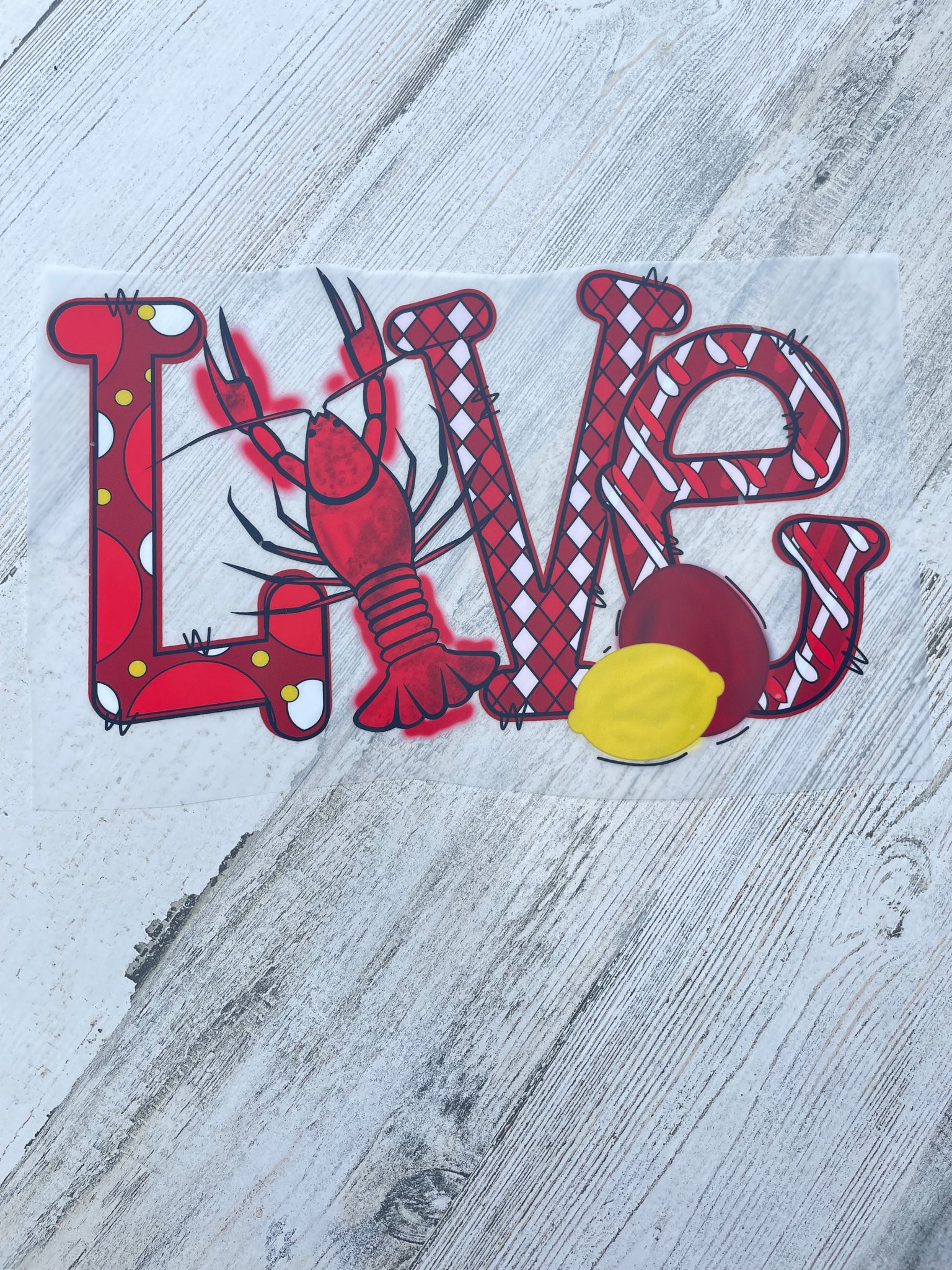 Love Crawfish DTF print