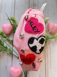 Howdy Valentine Beaded Headband