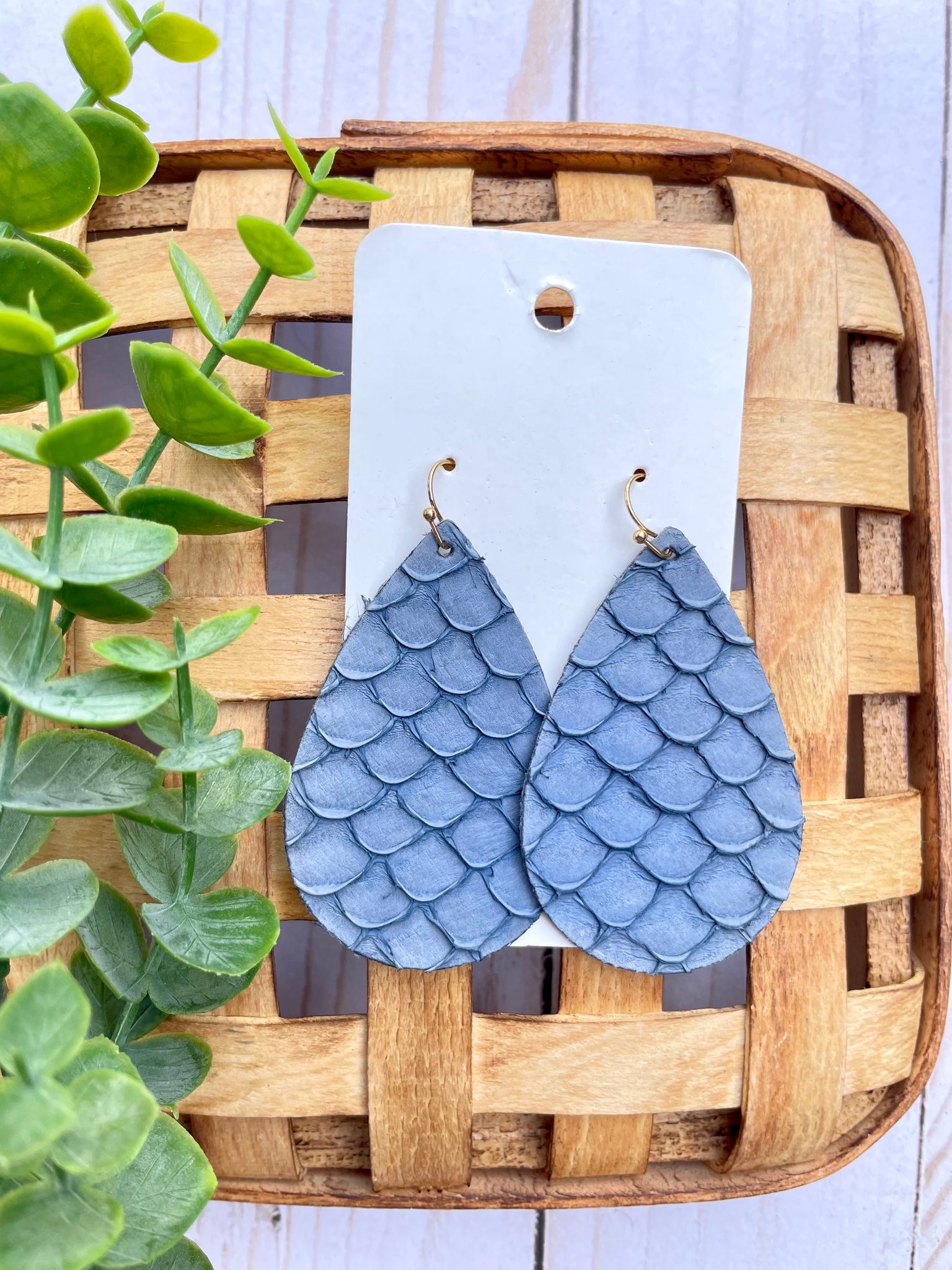 Blue Mermaid teardrop earrings