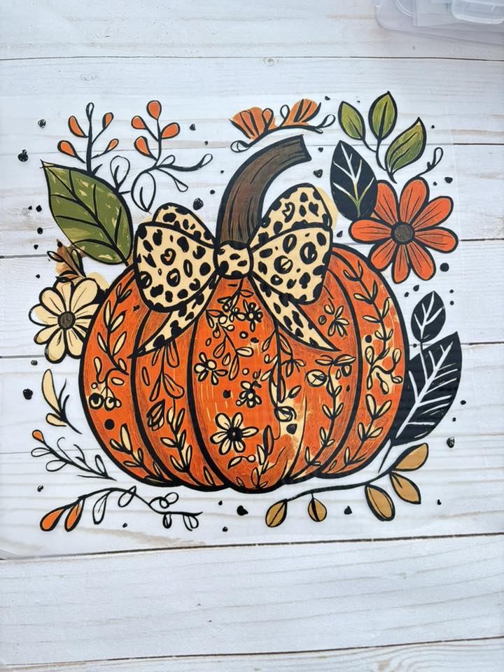 Leopard Pumpkin DTF Adult Print