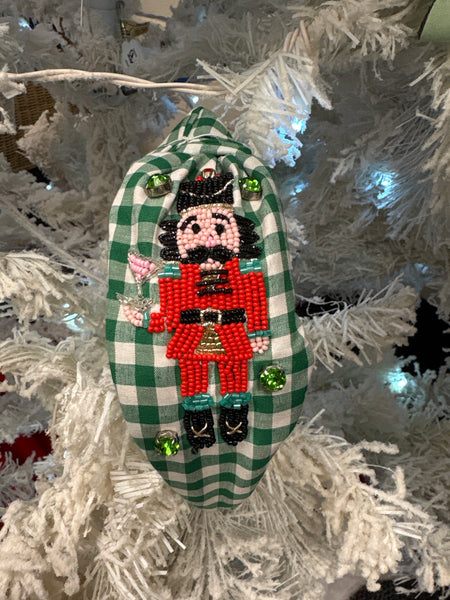 Green Plaid Nutcracker Headband