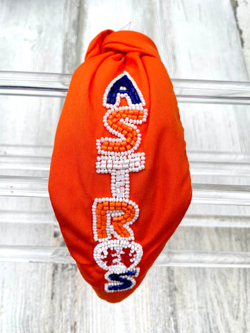 Houston Baseball Orange Headband