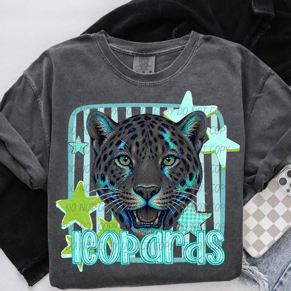 Leopards Blue & Teal