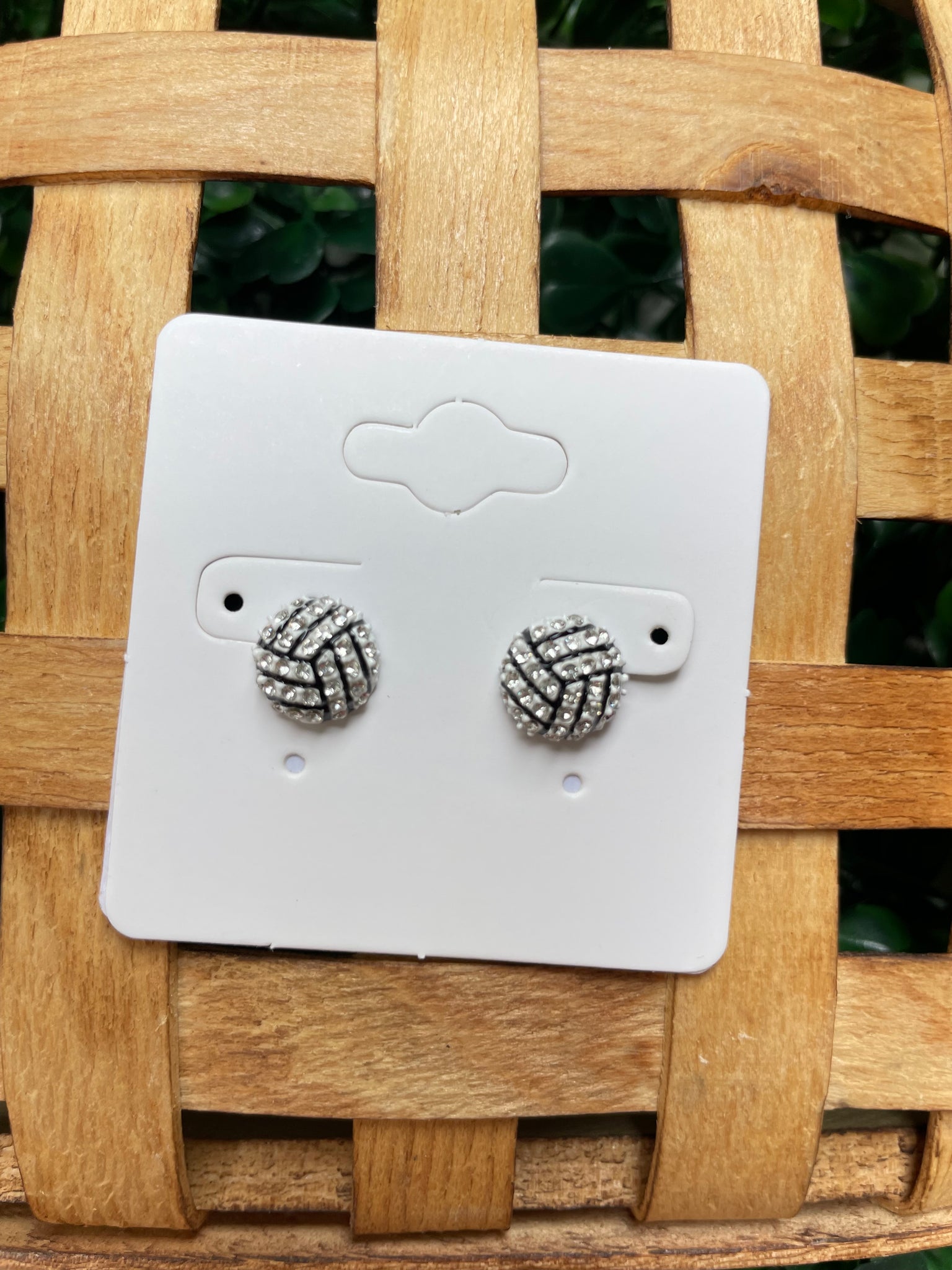 Mini Rhinestone Volleyball Studs