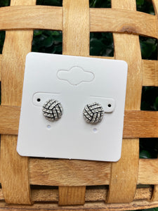Mini Rhinestone Volleyball Studs