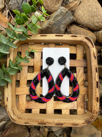 Beaded Teardrop Earrings