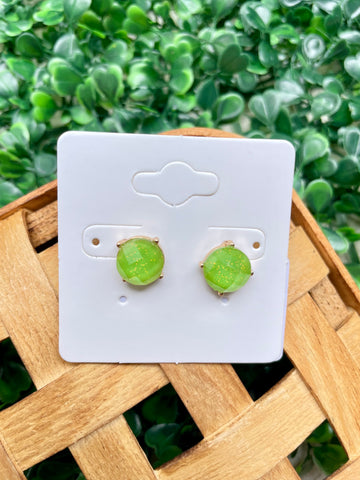 Lime Green Mini Studs