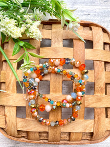 Shades of Fall triple stack bracelets