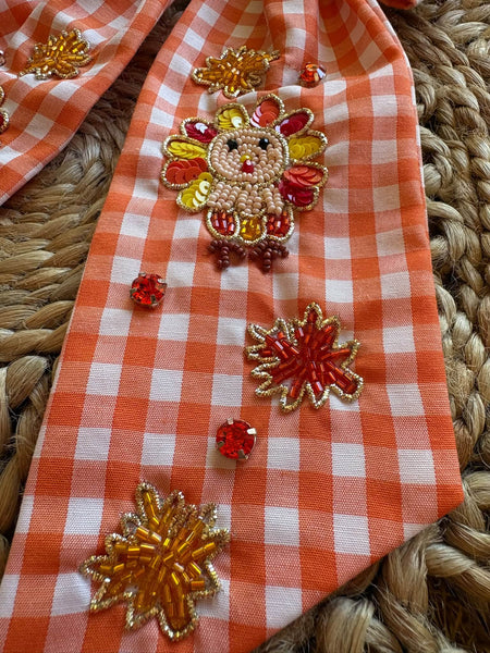 Turkey Plaid Hair Bow