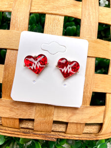 Beating Heart Nurse Studs