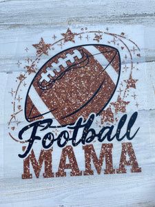 Glitter Football Mama adult DTF print