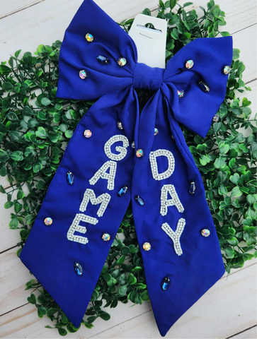 Royal Blue Game Day Bow